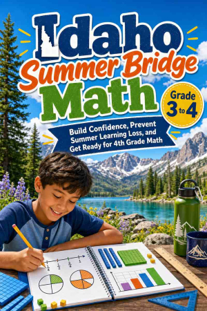 Idaho Summer Bridge Grade 3 to 4 Math: 8 Weeks of Daily Practice