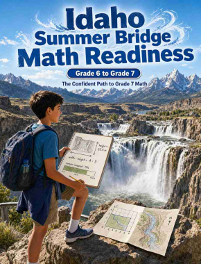 Idaho Summer Bridge Grade 6 to 7 Math: 8 Weeks of Daily Practice Cover