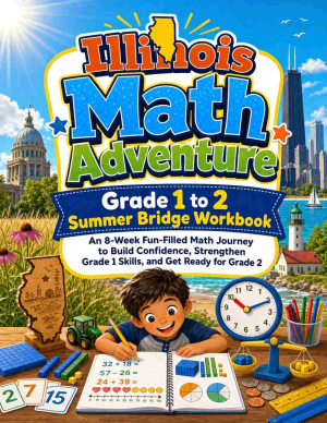 Illinois Summer Bridge Grade 1 to 2 Math: 8 Weeks of Daily Practice