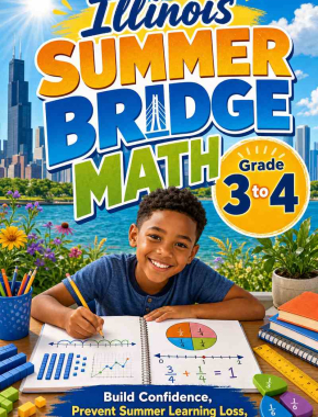 Illinois Summer Bridge Grade 3 to 4 Math: 8 Weeks of Daily Practice