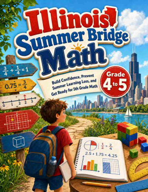 Illinois Summer Bridge Grade 4 to 5 Math: 8 Weeks of Daily Practice