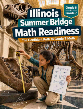Illinois Summer Bridge Grade 6 to 7 Math: 8 Weeks of Daily Practice Cover
