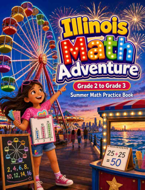 Illinois Grade 2 to 3 Summer Math Practice Book: 8 Weeks of Daily Practice