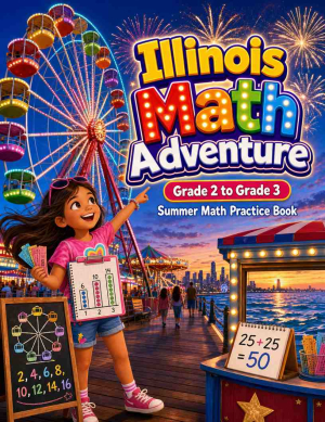 Illinois Grade 2 to 3 Summer Math Practice Book: 8 Weeks of Daily Practice