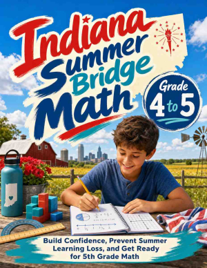 Indiana Summer Bridge Grade 4 to 5 Math: 8 Weeks of Daily Practice