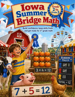 Iowa Summer Bridge Grade 2 to 3 Math: 8 Weeks of Daily Practice