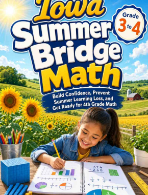 Iowa Summer Bridge Grade 3 to 4 Math: 8 Weeks of Daily Practice