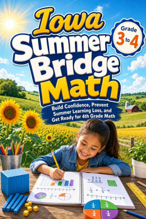 Iowa Summer Bridge Grade 3 to 4 Math: 8 Weeks of Daily Practice