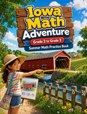 Iowa Grade 2 to 3 Summer Math Practice Book: 8 Weeks of Daily Practice
