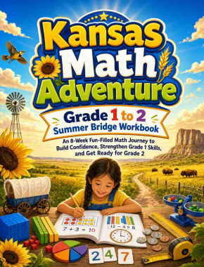 Kansas Summer Bridge Grade 1 to 2 Math: 8 Weeks of Daily Practice