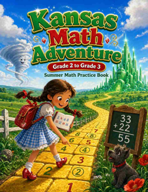 Kansas Grade 2 to 3 Summer Math Practice Book: 8 Weeks of Daily Practice