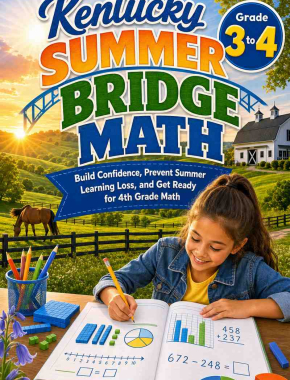 Kentucky Summer Bridge Grade 3 to 4 Math: 8 Weeks of Daily Practice
