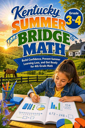 Kentucky Summer Bridge Grade 3 to 4 Math: 8 Weeks of Daily Practice