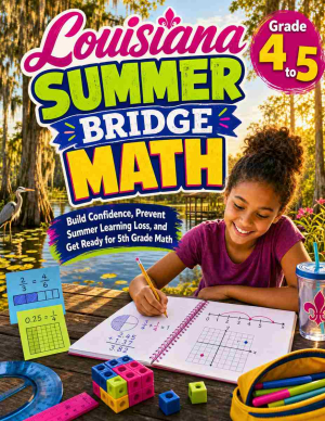 Louisiana Summer Bridge Grade 4 to 5 Math: 8 Weeks of Daily Practice