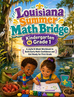 Louisiana Summer Bridge K to Grade 1 Math: 8 Weeks of Daily Practice