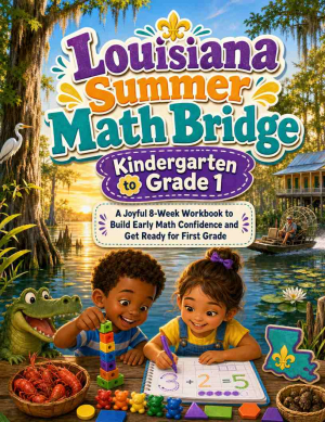 Louisiana Summer Bridge K to Grade 1 Math: 8 Weeks of Daily Practice
