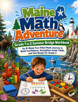 Maine Summer Bridge Grade 1 to 2 Math: 8 Weeks of Daily Practice