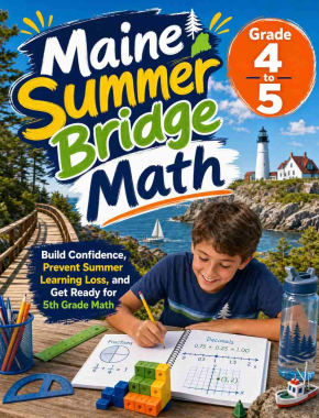 Maine Summer Bridge Grade 4 to 5 Math: 8 Weeks of Daily Practice