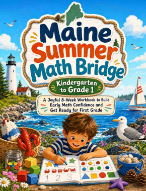 Maine Summer Bridge K to Grade 1 Math: 8 Weeks of Daily Practice