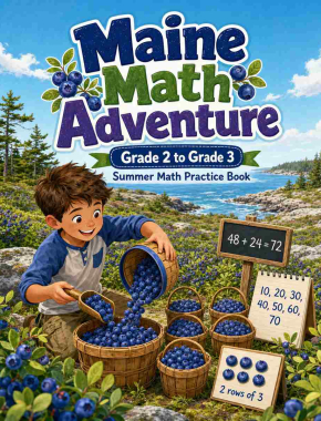 Maine Grade 2 to 3 Summer Math Practice Book: 8 Weeks of Daily Practice