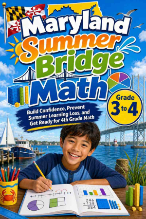 Maryland Summer Bridge Grade 3 to 4 Math: 8 Weeks of Daily Practice