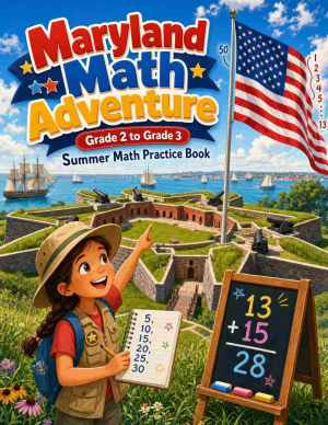 Maryland Grade 2 to 3 Summer Math Practice Book: 8 Weeks of Daily Practice