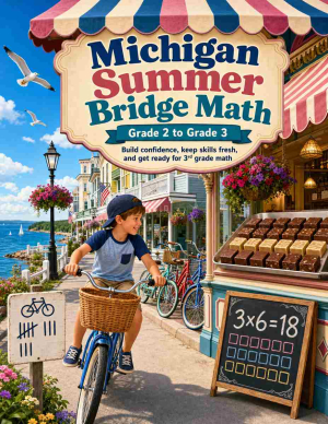 Michigan Summer Bridge Grade 2 to 3 Math: 8 Weeks of Daily Practice