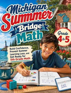 Michigan Summer Bridge Grade 4 to 5 Math: 8 Weeks of Daily Practice