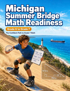 Michigan Summer Bridge Grade 6 to 7 Math: 8 Weeks of Daily Practice