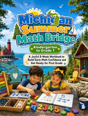 Michigan Summer Bridge K to Grade 1 Math: 8 Weeks of Daily Practice