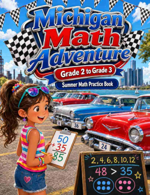 Michigan Grade 2 to 3 Summer Math Practice Book: 8 Weeks of Daily Practice