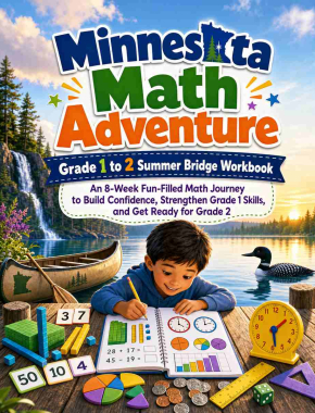 Minnesota Summer Bridge Grade 1 to 2 Math: 8 Weeks of Daily Practice