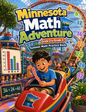 Minnesota Grade 2 to 3 Summer Math Practice Book: 8 Weeks of Daily Practice