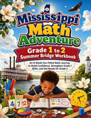 Mississippi Summer Bridge Grade 1 to 2 Math: 8 Weeks of Daily Practice
