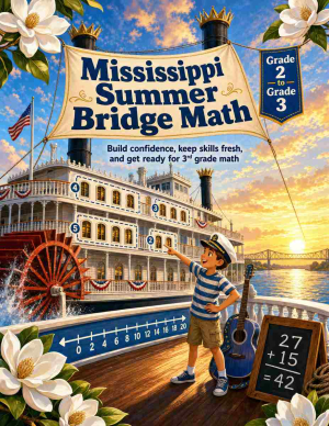 Mississippi Summer Bridge Grade 2 to 3 Math: 8 Weeks of Daily Practice