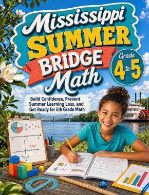 Mississippi Summer Bridge Grade 4 to 5 Math: 8 Weeks of Daily Practice