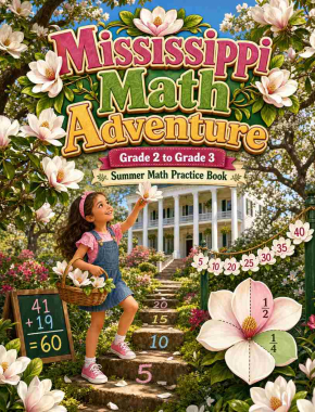 Mississippi Grade 2 to 3 Summer Math Practice Book: 8 Weeks of Daily Practice