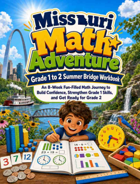 Missouri Summer Bridge Grade 1 to 2 Math: 8 Weeks of Daily Practice