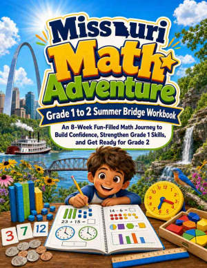 Missouri Summer Bridge Grade 1 to 2 Math: 8 Weeks of Daily Practice