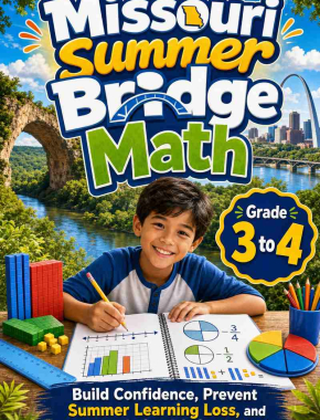 Missouri Summer Bridge Grade 3 to 4 Math: 8 Weeks of Daily Practice