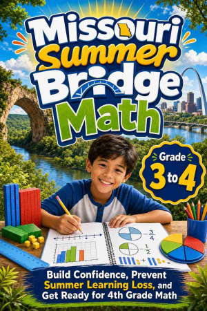 Missouri Summer Bridge Grade 3 to 4 Math: 8 Weeks of Daily Practice
