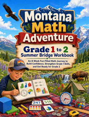 Montana Summer Bridge Grade 1 to 2 Math: 8 Weeks of Daily Practice