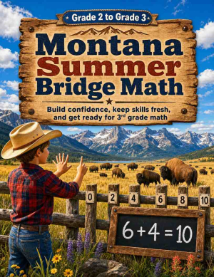 Montana Summer Bridge Grade 2 to 3 Math: 8 Weeks of Daily Practice