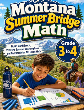 Montana Summer Bridge Grade 3 to 4 Math: 8 Weeks of Daily Practice