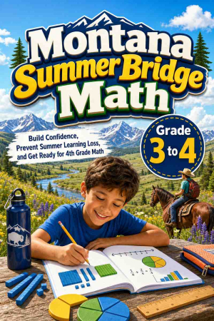 Montana Summer Bridge Grade 3 to 4 Math: 8 Weeks of Daily Practice
