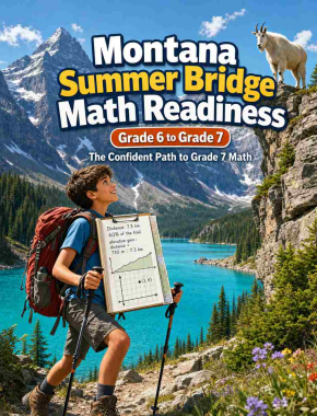 Montana Summer Bridge Grade 6 to 7 Math: 8 Weeks of Daily Practice Cover