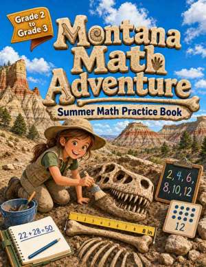 Montana Grade 2 to 3 Summer Math Practice Book: 8 Weeks of Daily Practice