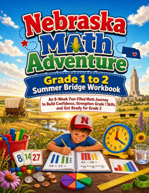 Nebraska Summer Bridge Grade 1 to 2 Math: 8 Weeks of Daily Practice
