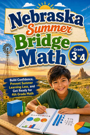 Nebraska Summer Bridge Grade 3 to 4 Math: 8 Weeks of Daily Practice