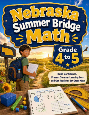 Nebraska Summer Bridge Grade 4 to 5 Math: 8 Weeks of Daily Practice